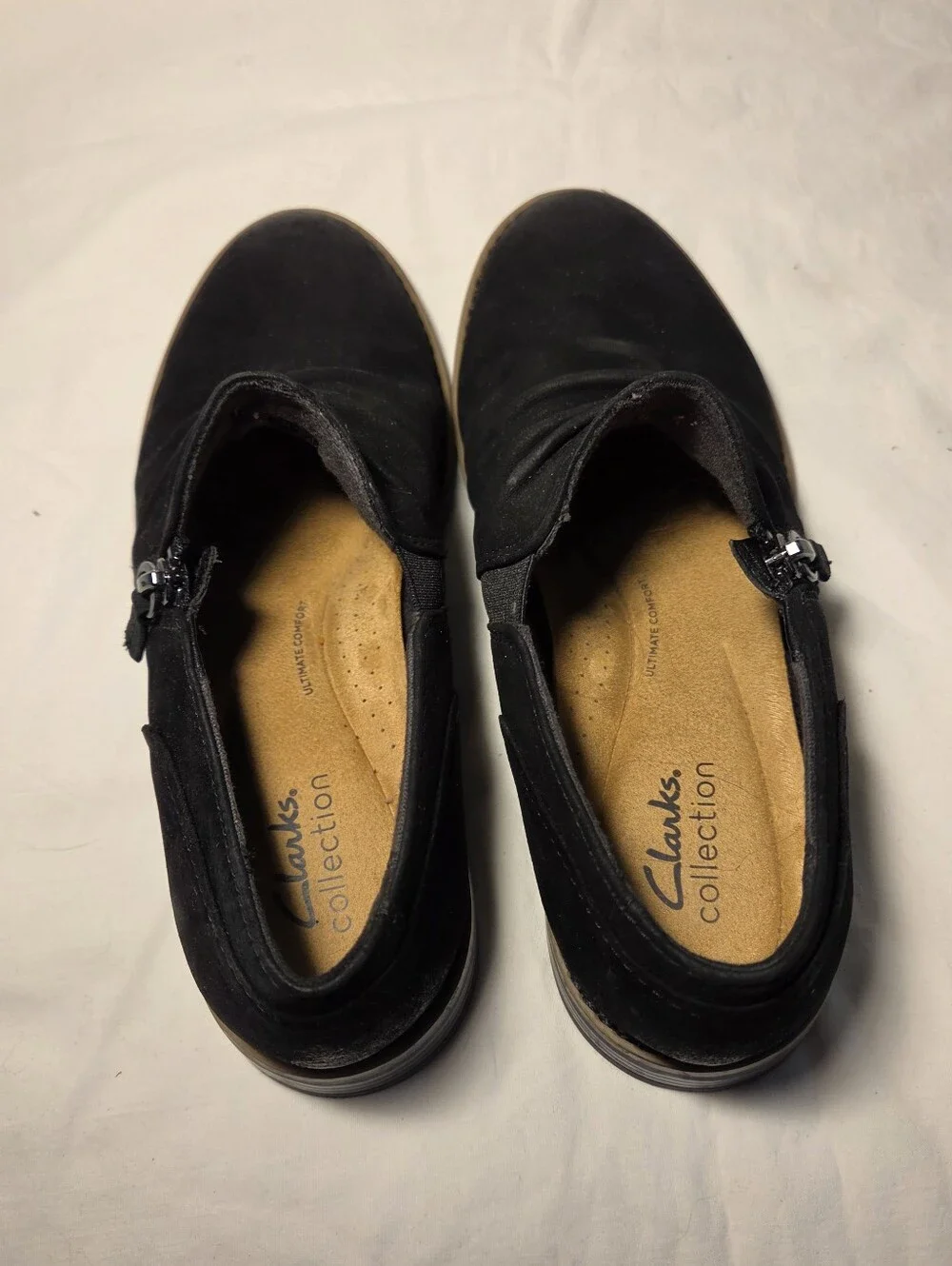 Clarks Camzin Pace Black Suede Loafers 9M